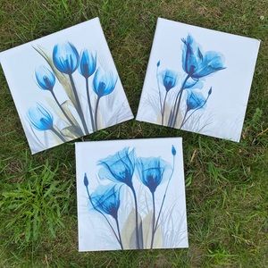 SOLD 🤩 CANVAS WALL ART- Set of three 12x12